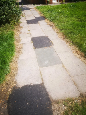 Poorly repaired footpath